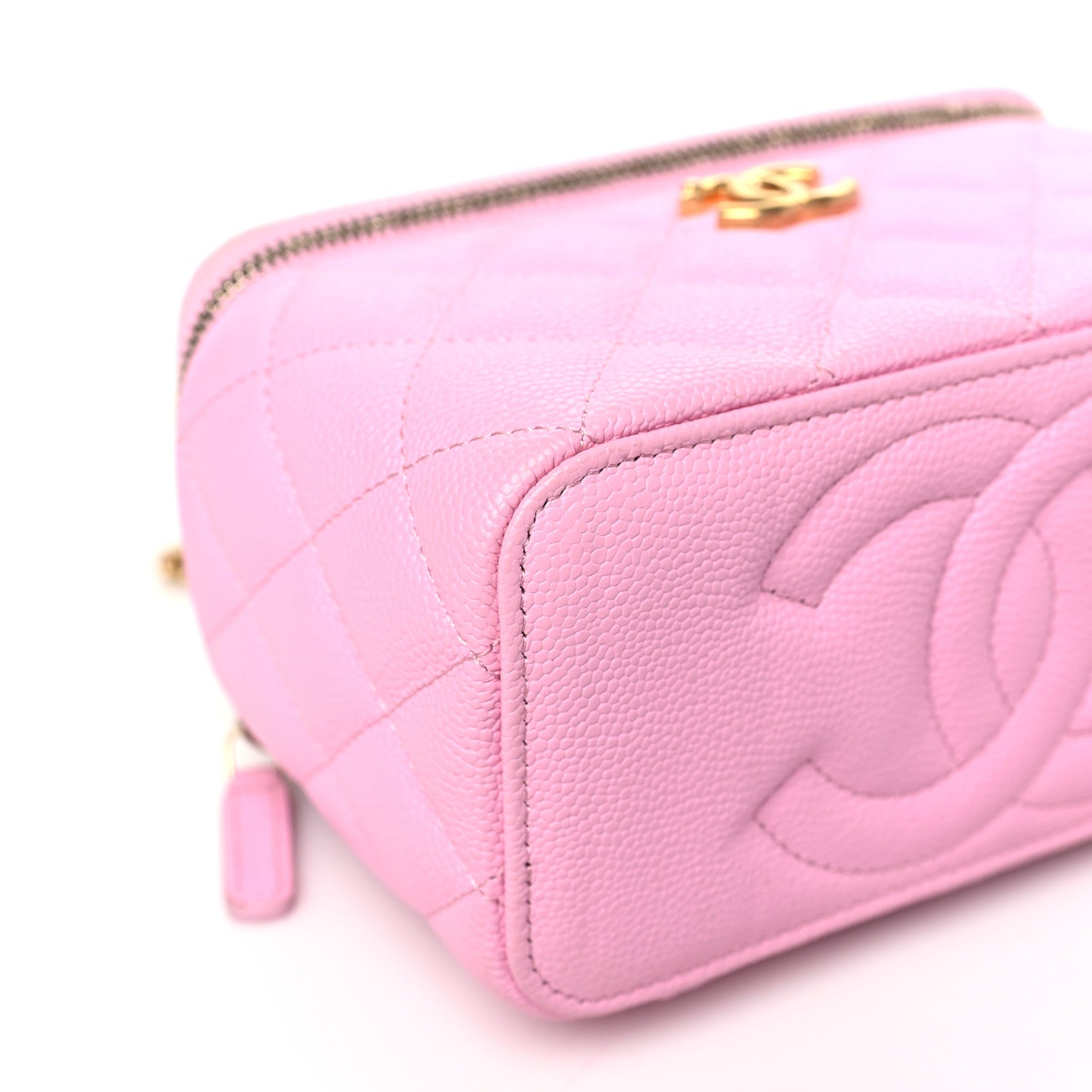 Chanel Caviar Quilted Sweetheart Vanity Case Pink 9 of 11