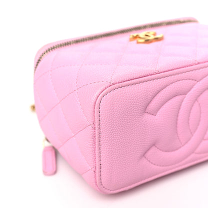 Chanel Caviar Quilted Sweetheart Vanity Case Pink 9 of 11