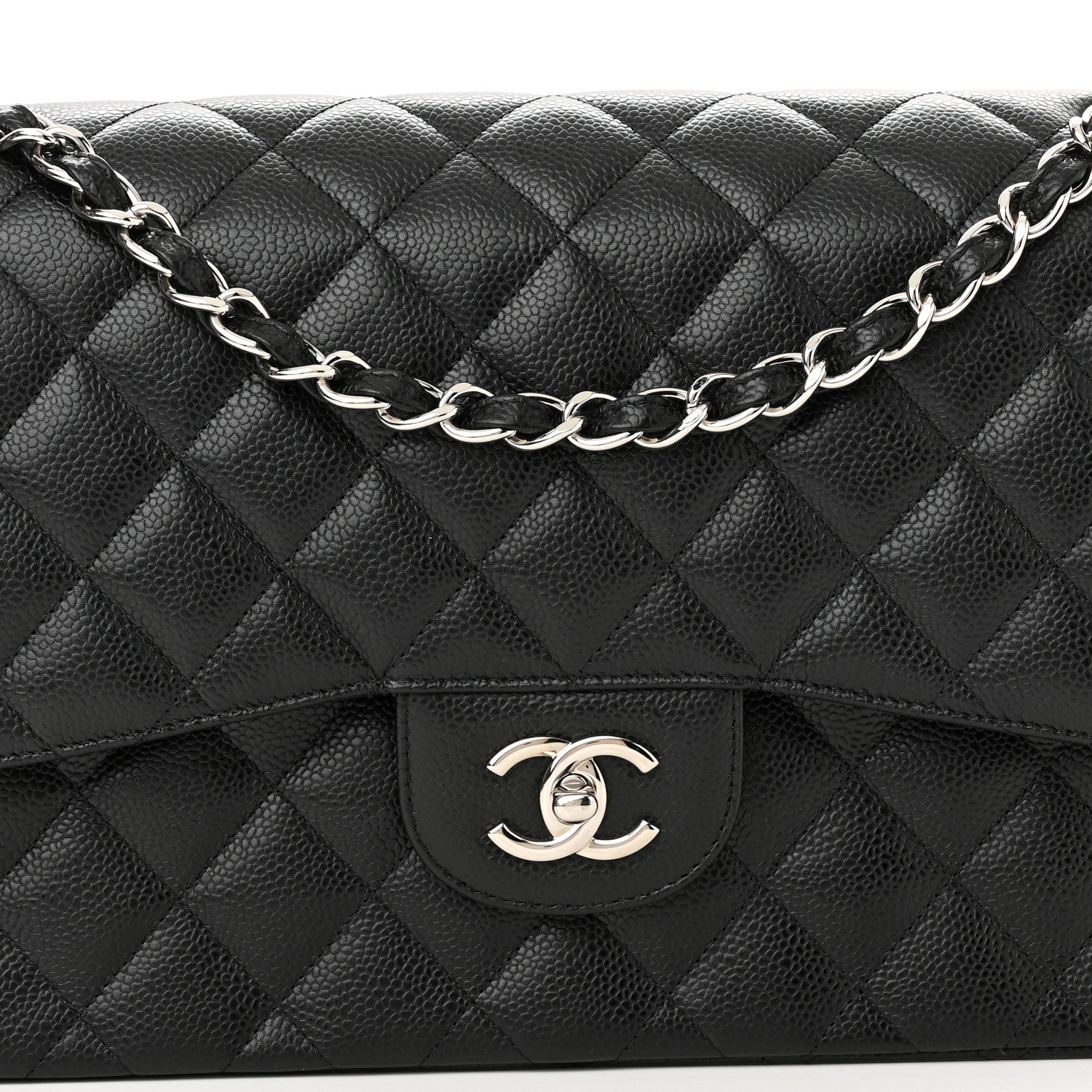 Chanel Caviar Quilted Jumbo Double Flap Black 8 of 12