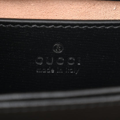 Gucci Glazed Textured Calfskin Mini Horsebit 1955 Top Handle Flap Bag Black 6 of 11