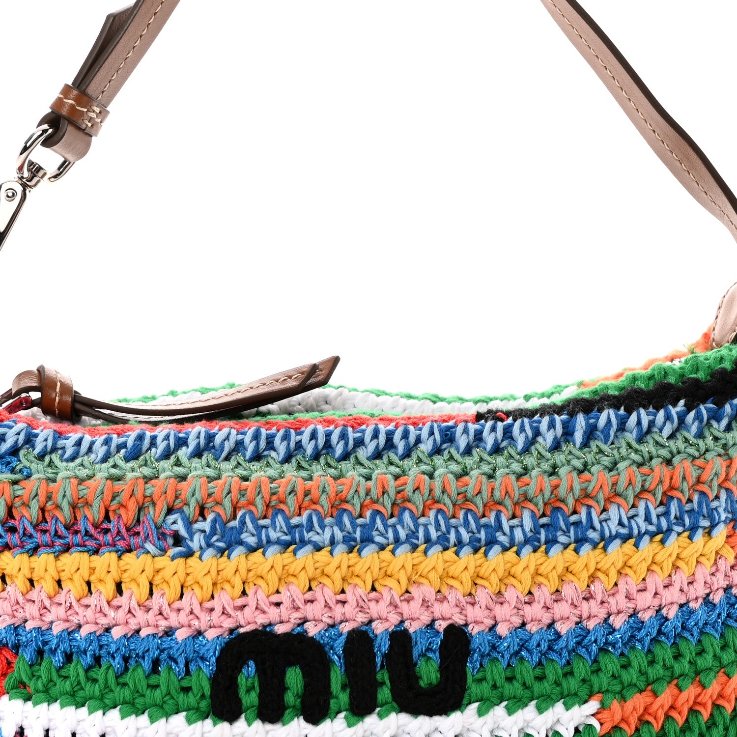 Miu Miu Fabric Crochet Pouch Multicolor 1411247 – FASHIONPHILE