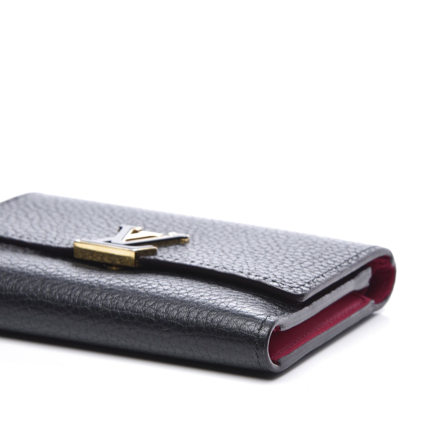 Taurillon Capucines Compact Wallet Black
