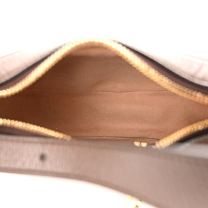 Gucci GG Supreme Monogram Textured Calfskin Web Mini Ophidia Half Moon Hobo Beige Ebony New Acero 5 of 10