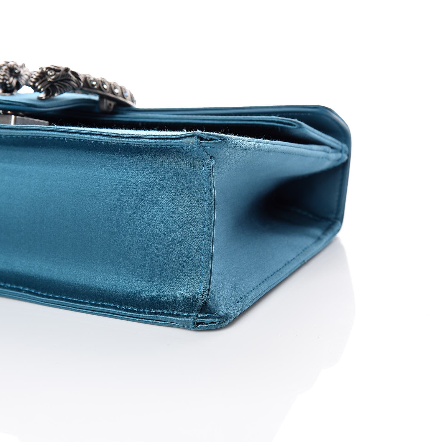 Gucci Satin Silk Crystal Small Dionysus Shoulder Bag Turchese Black Diamond 6 of 14