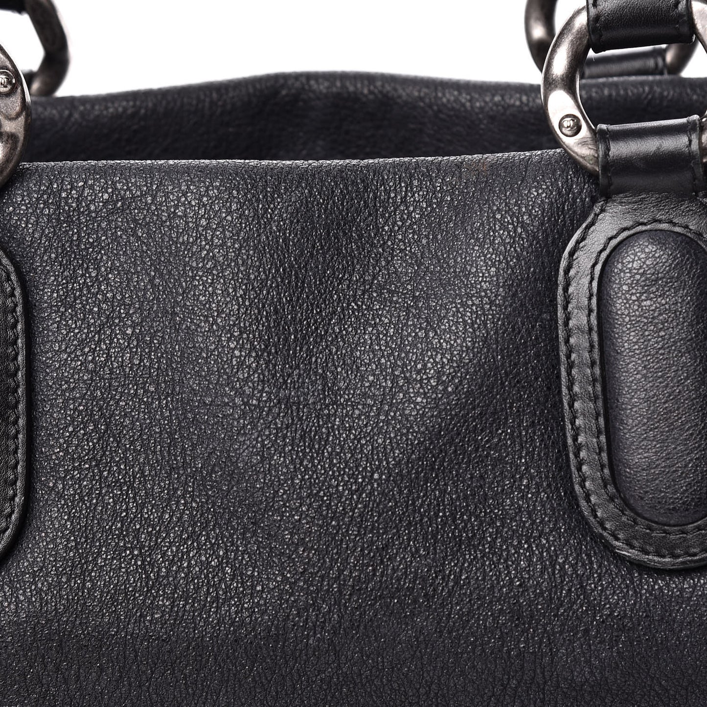 Washed Calfskin Tote Black