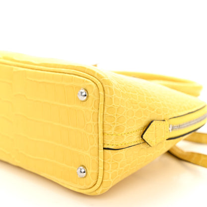 Hermes Matte Porosus Crocodile Mini 1923 Bolide Mimosa 10 of 11