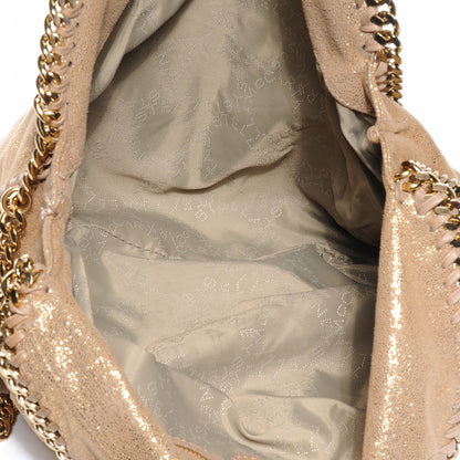 Stella McCartney Faux Leather Shaggy Deer Falabella Small Gold 5 of 6