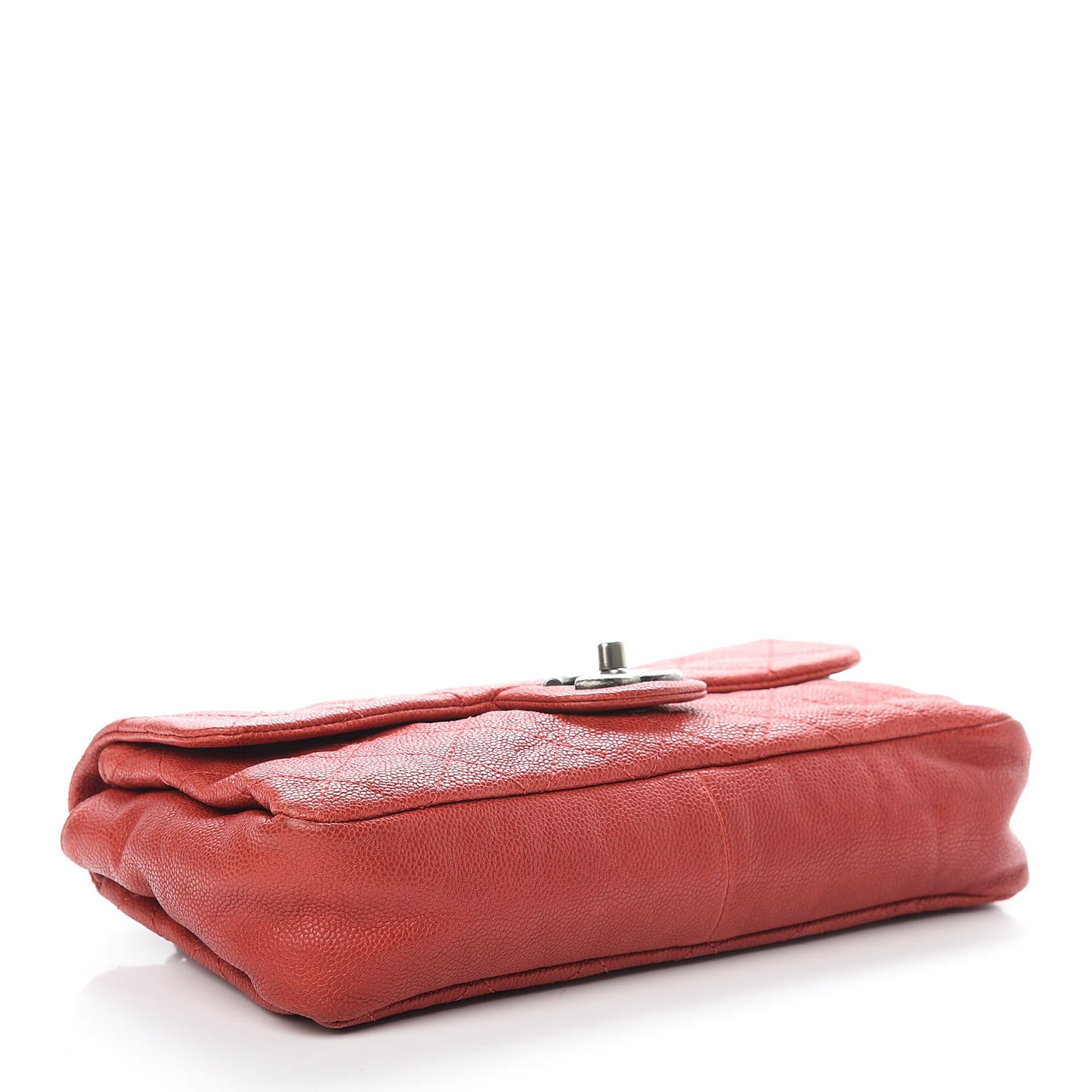 Caviar Quilted Medium Simply CC Flap Red