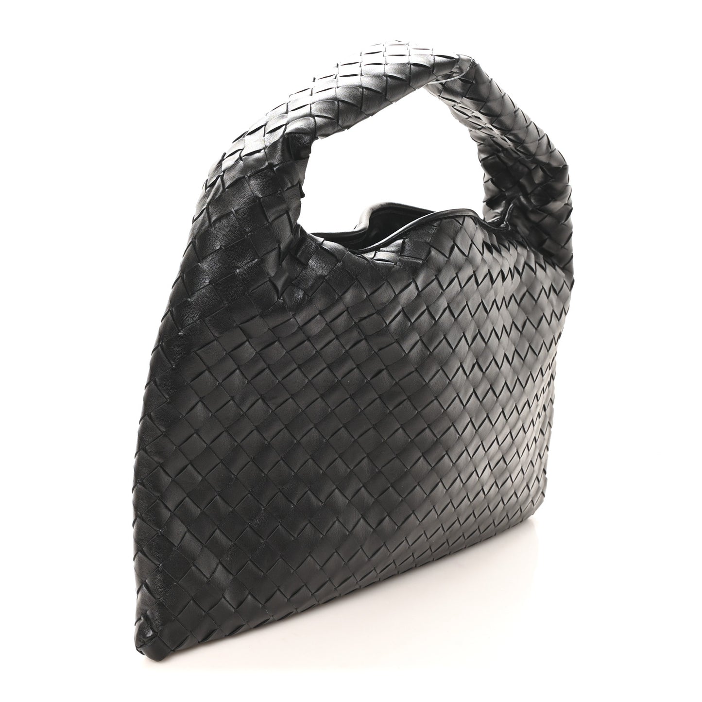 Calfskin Intrecciato Small Hop Black