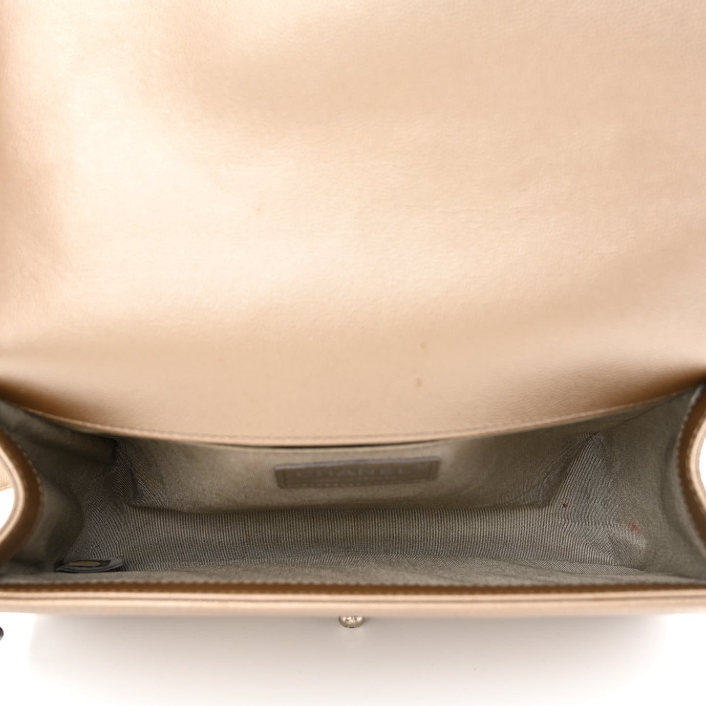 Metallic Caviar Quilted Medium Boy Flap Copper