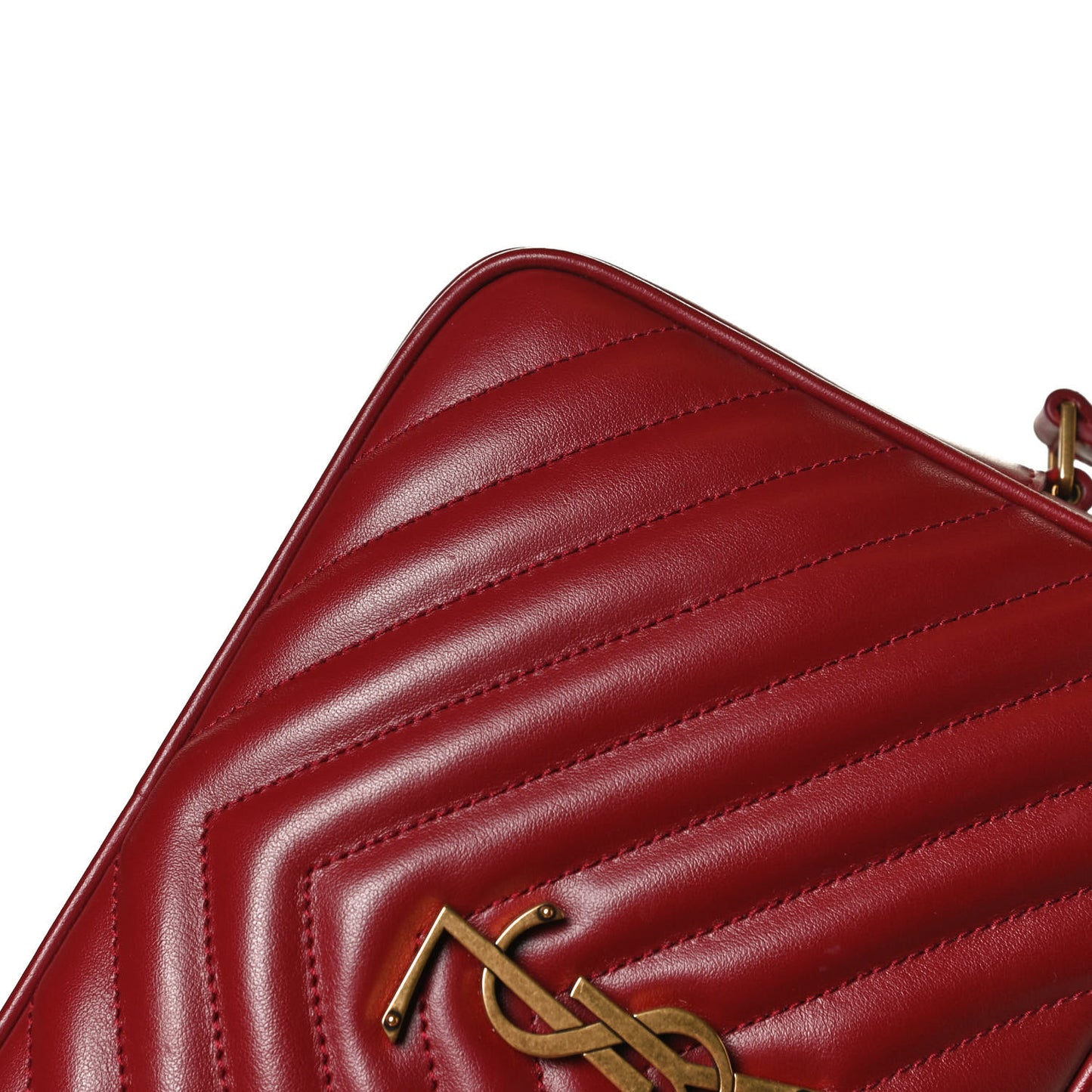 Calfskin Matelasse Monogram Lou Camera Bag Red