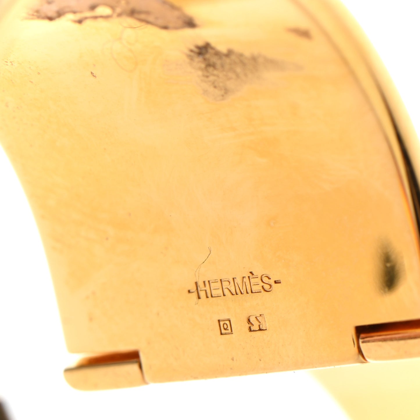 Enamel Extra Wide Clic Clac H Bracelet PM Orange