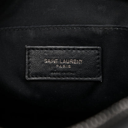 Saint Laurent Calfskin Matelasse Monogram Monochrome Lou Camera Bag Black 6 of 12