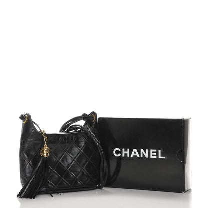 Chanel Lambskin Quilted Tassel Bag Black 6 of 11