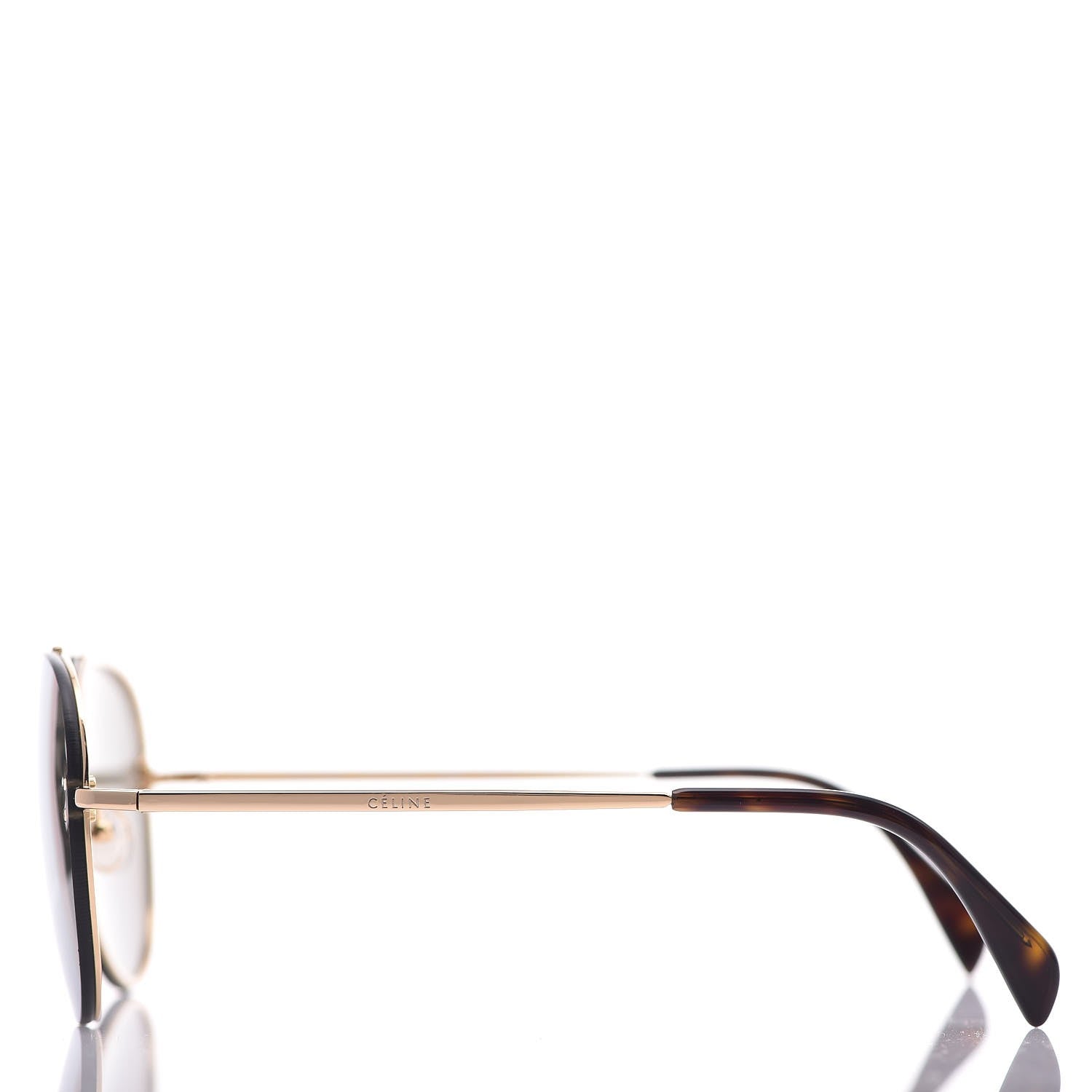 Celine Acetate Mirror Aviator Sunglasses CL41391/S Gold Grey 3 of 7