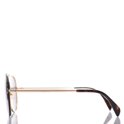Celine Acetate Mirror Aviator Sunglasses CL41391/S Gold Grey 3 of 7