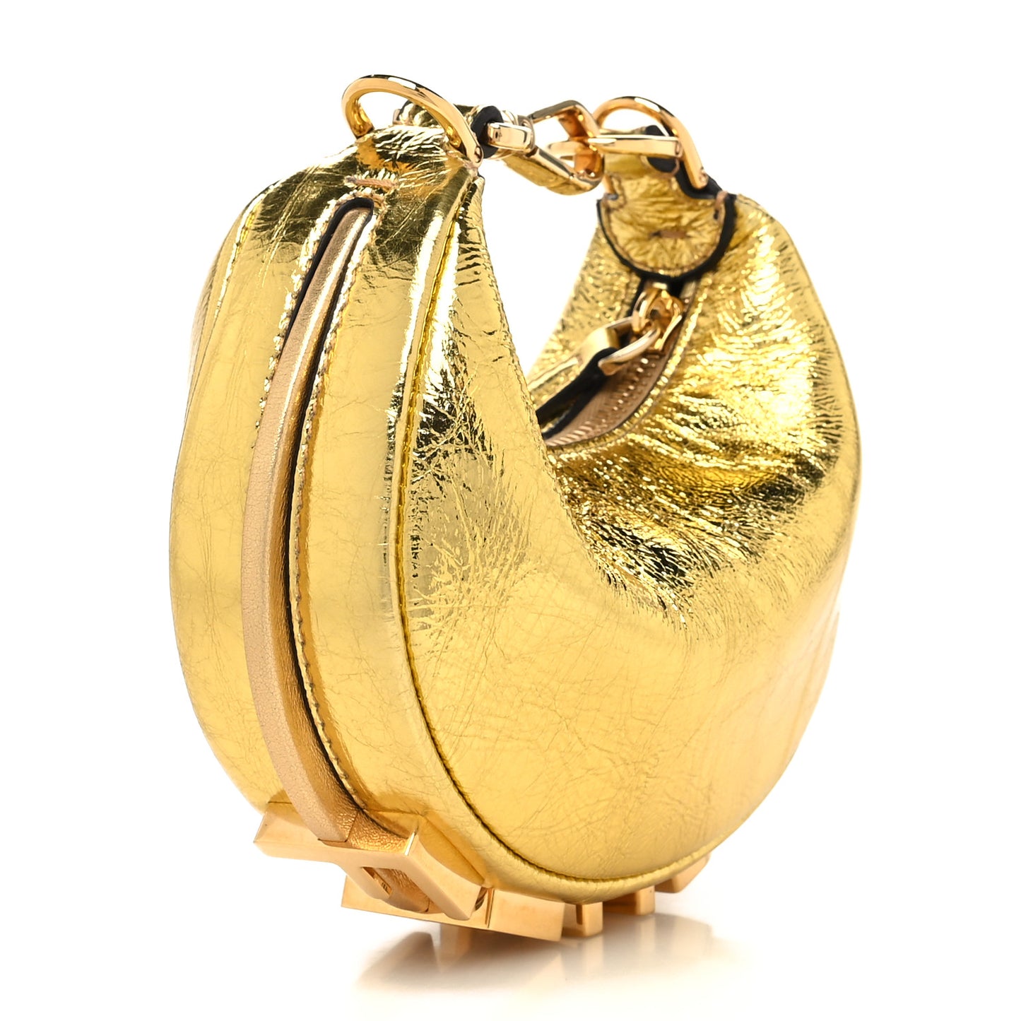 Rock Millenium Nano Fendigraphy Hobo Charm Gold