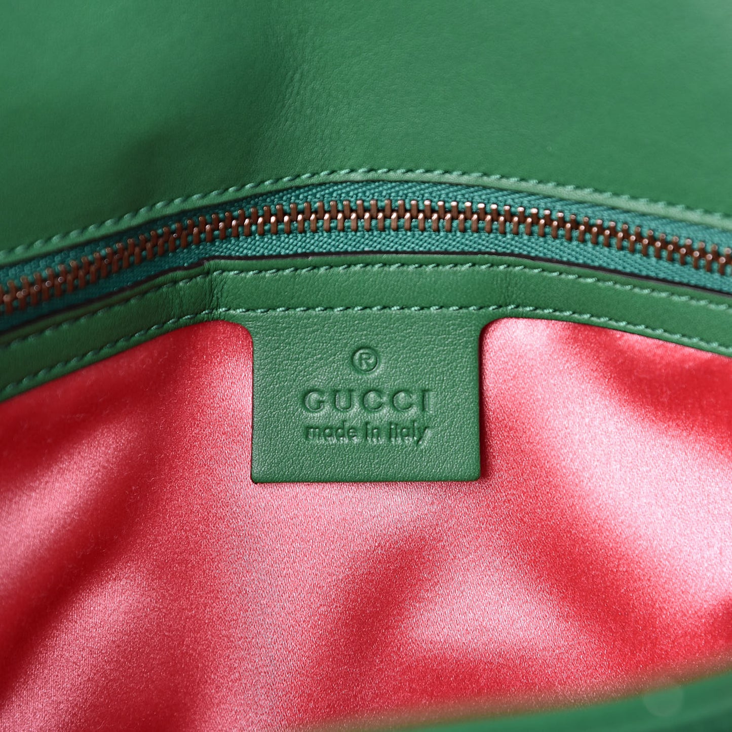 Jacquard Matelasse Floral Medium GG Marmont Shoulder Bag Green
