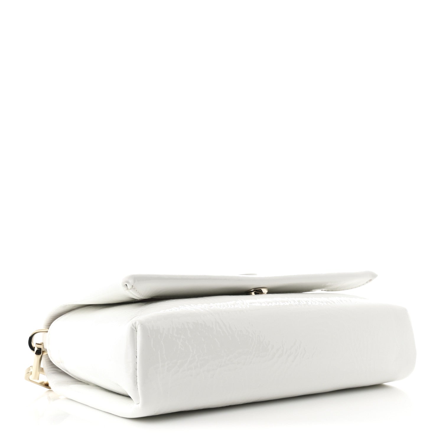 Christian Louboutin Naplak Patent Calfskin Monochrome Loubi54 Shoulder Bag White 4 of 11