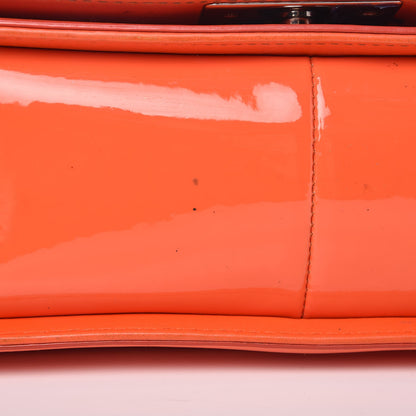 Chanel Patent Quilted Medium Plexiglass Boy Flap Orange 9 of 15