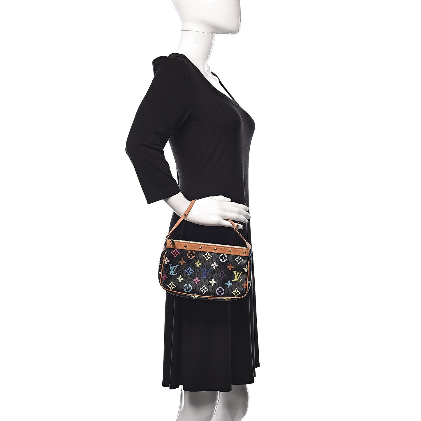 Monogram Multicolor Pochette Accessories Black