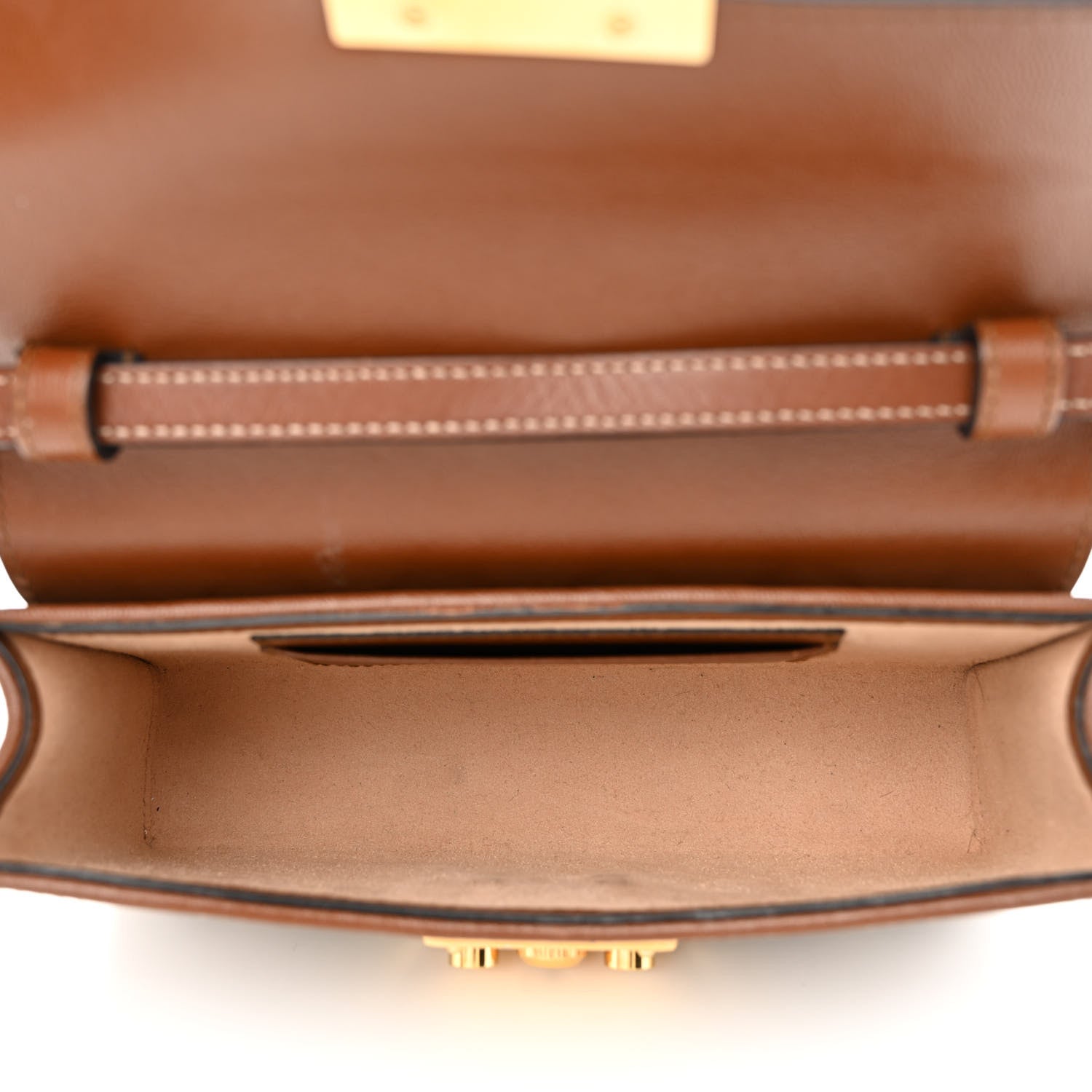 Gucci GG Supreme Monogram Calfskin Mini Padlock Top Handle Shoulder Bag Beige Black Cuir 5 of 12