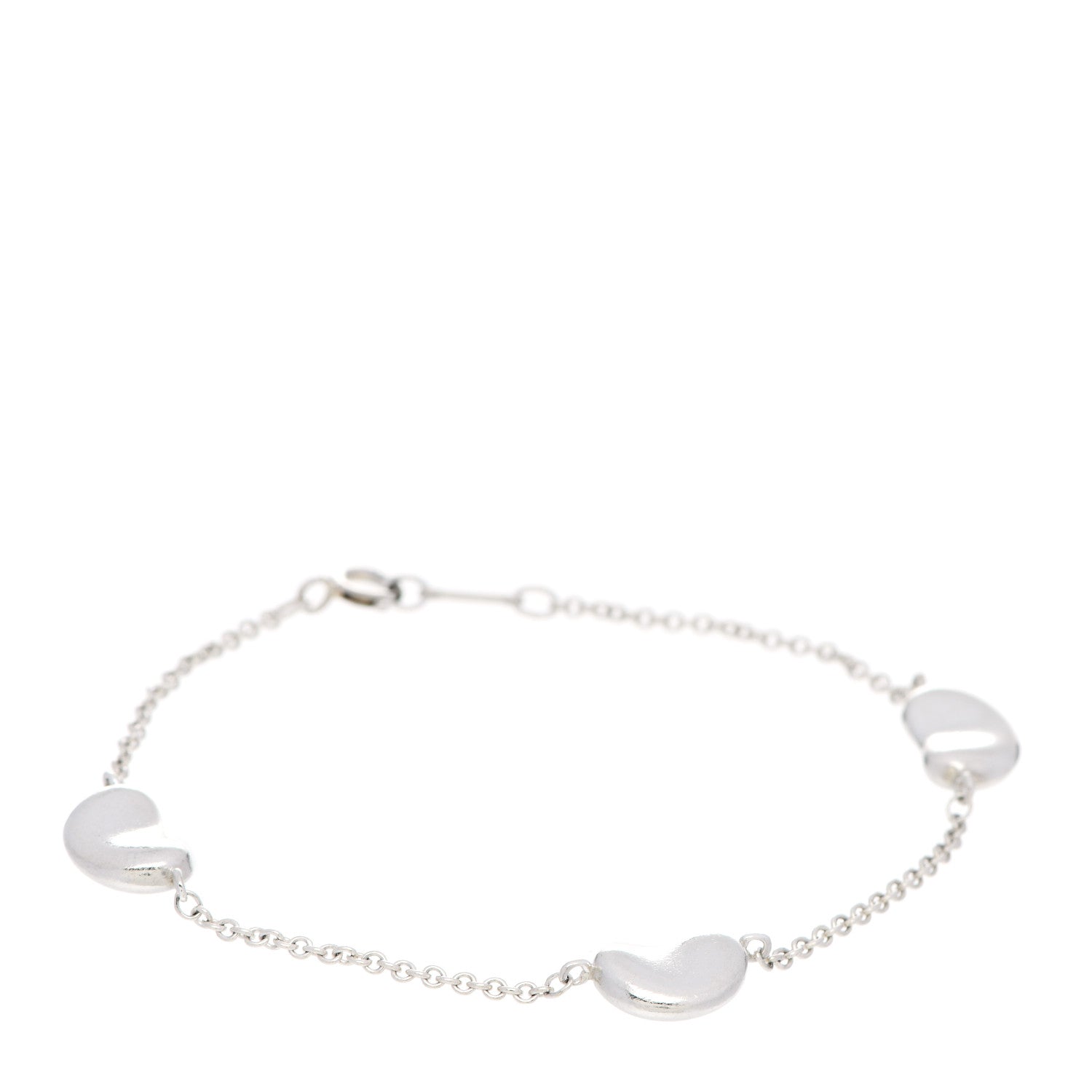 Tiffany Sterling Silver Elsa Peretti Three Bean Bracelet 1 of 6