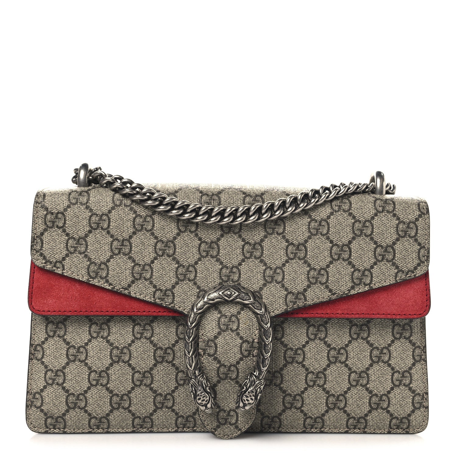 Gucci GG Supreme Monogram Small Dionysus Shoulder Bag Red 1 of 10
