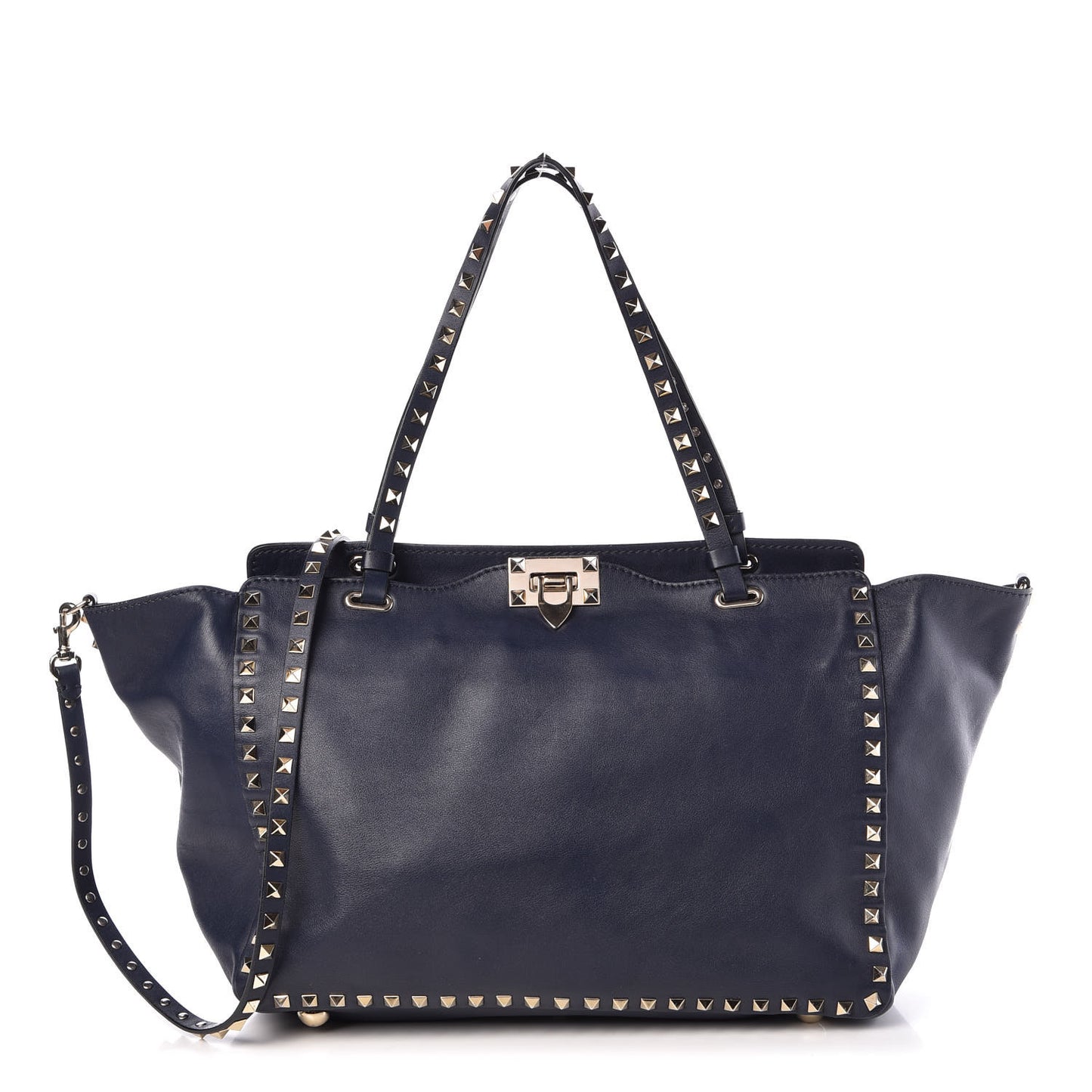 Vitello Medium Rockstud Tote Marine