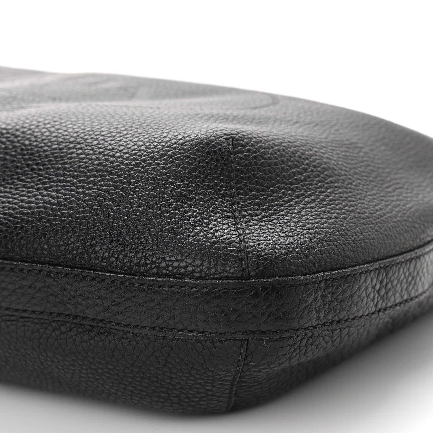 Prada Vitello Daino Embossed Logo Hobo Black 13 of 13