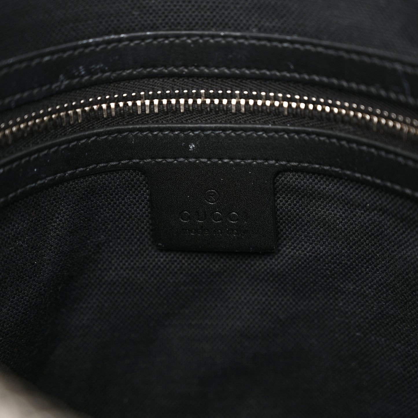 GG Supreme Monogram Appia Calfskin Web Flat Messenger Bag Black Grey