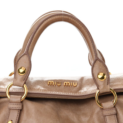 Miu Miu Vitello Lux Medium Bow Bag Cammeo 9 of 13