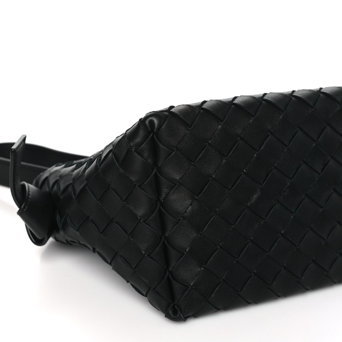 Nappa Intrecciato Tie Shoulder Bag Black Black