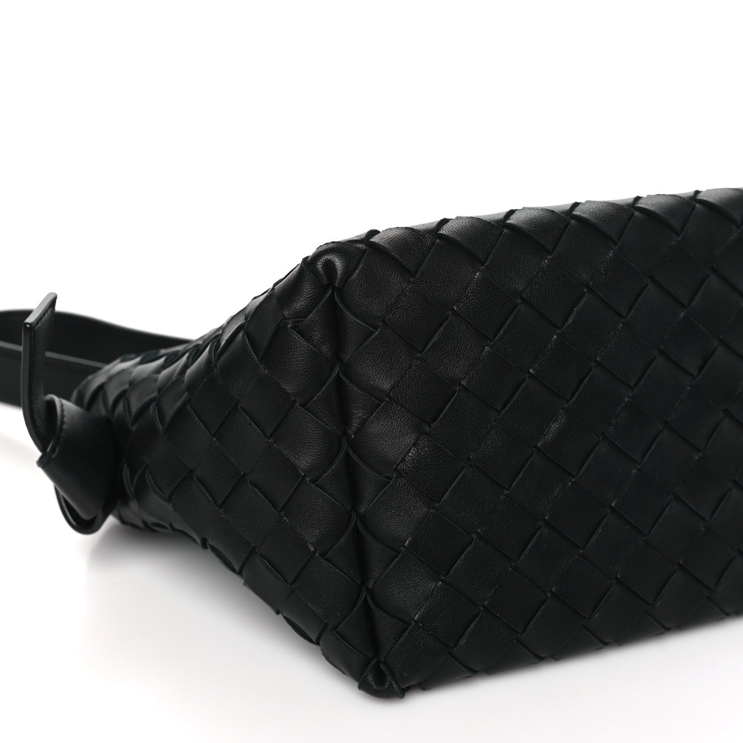 Bottega Veneta Nappa Intrecciato Tie Shoulder Bag Black Black 8 of 10