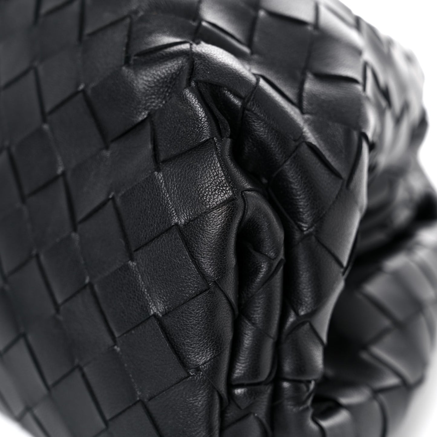 Nappa Maxi Intreccio The Pouch Oversized Clutch Black