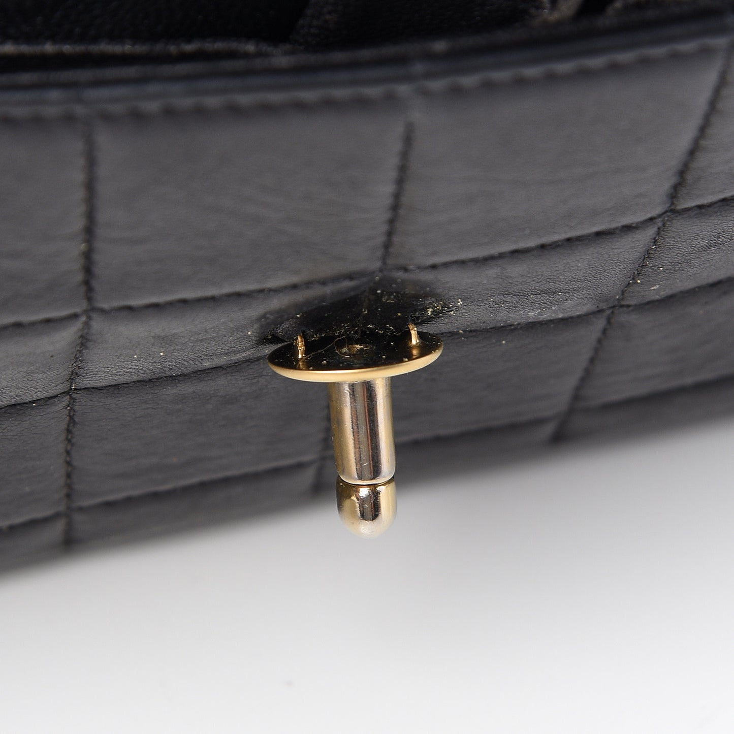 Lambskin East West Chocolate Bar Flap Black