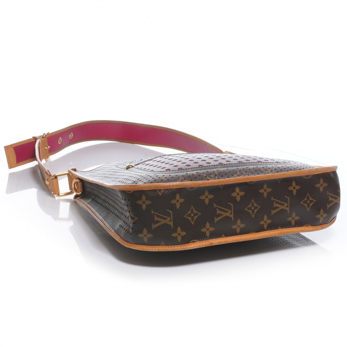 Monogram Perforated Musette Fuchsia