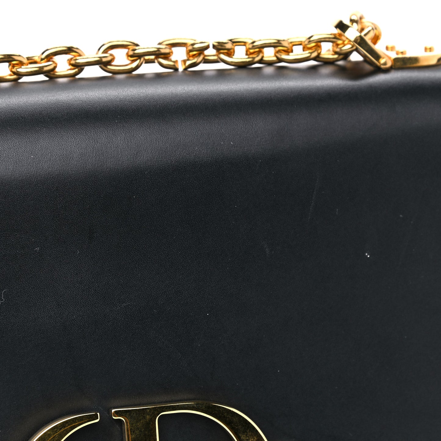 Calfskin Braided 30 Montaigne Chain Flap Bag Black