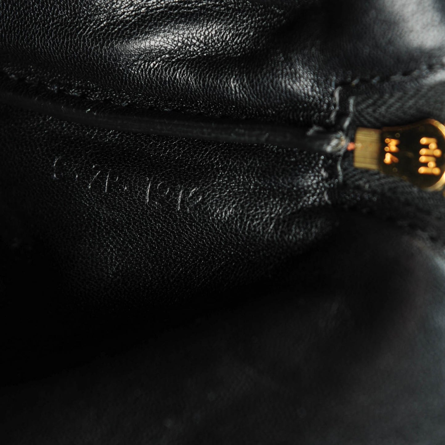 Lambskin Zip Pouch Clutch Black