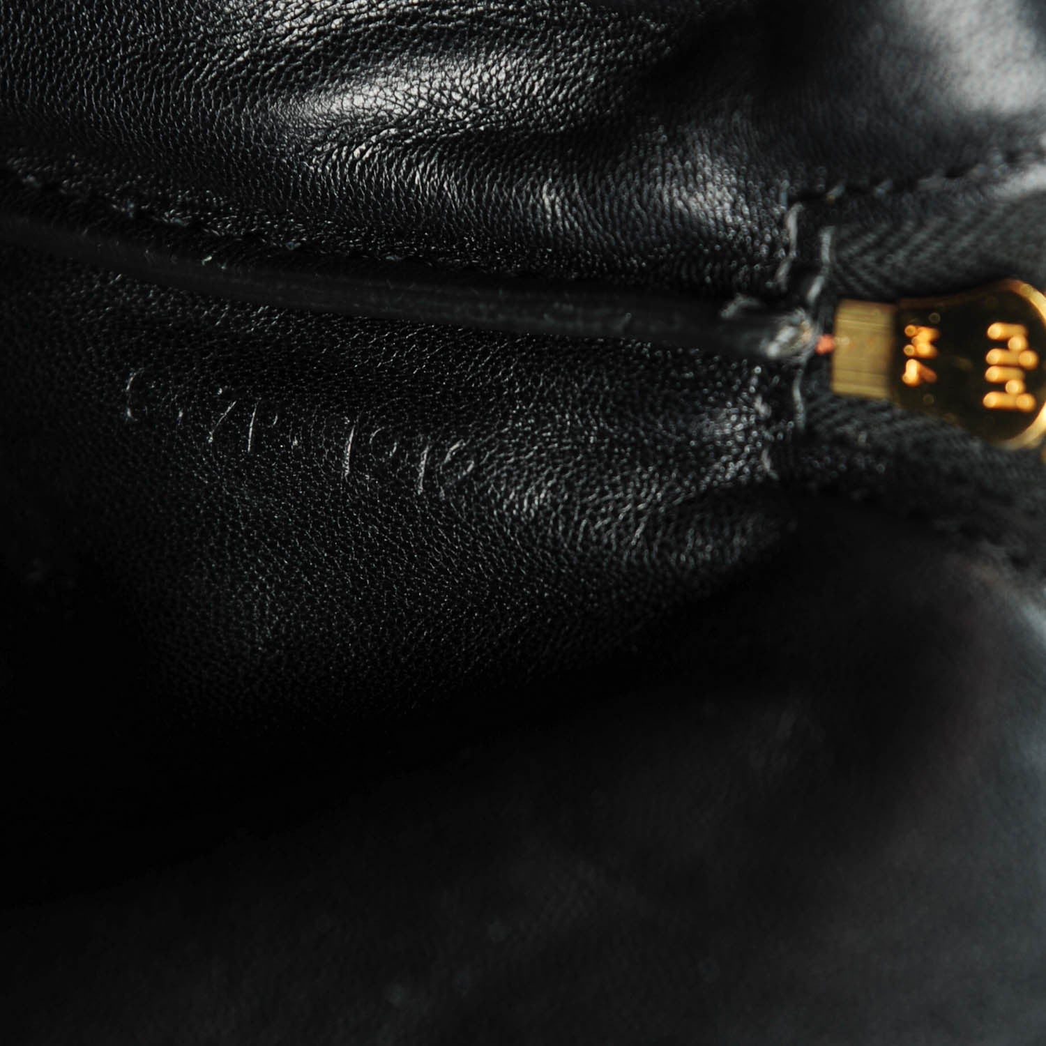 Celine Lambskin Zip Pouch Clutch Black 7 of 7