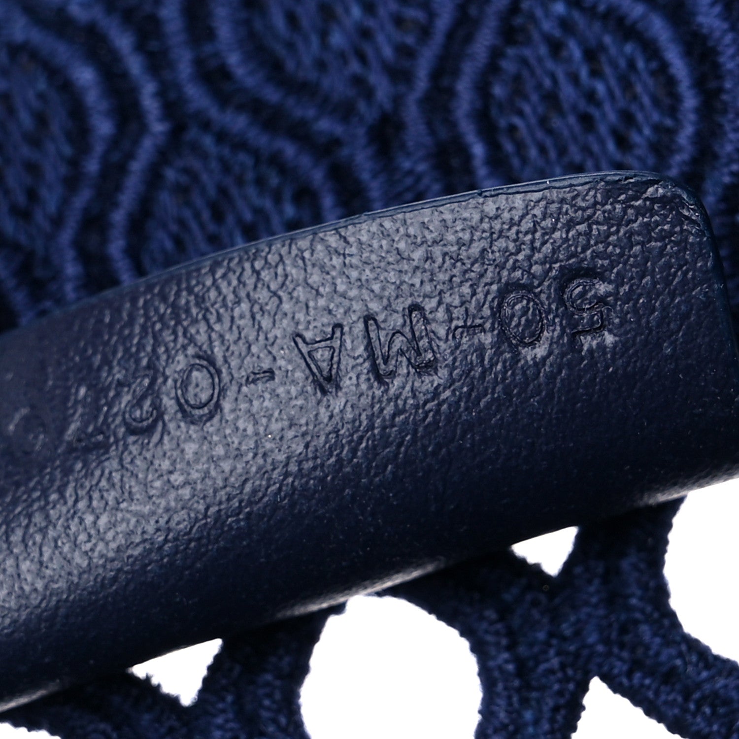 Christian Dior Mesh Embroidered Large Book Tote Navy Blue 7 of 9