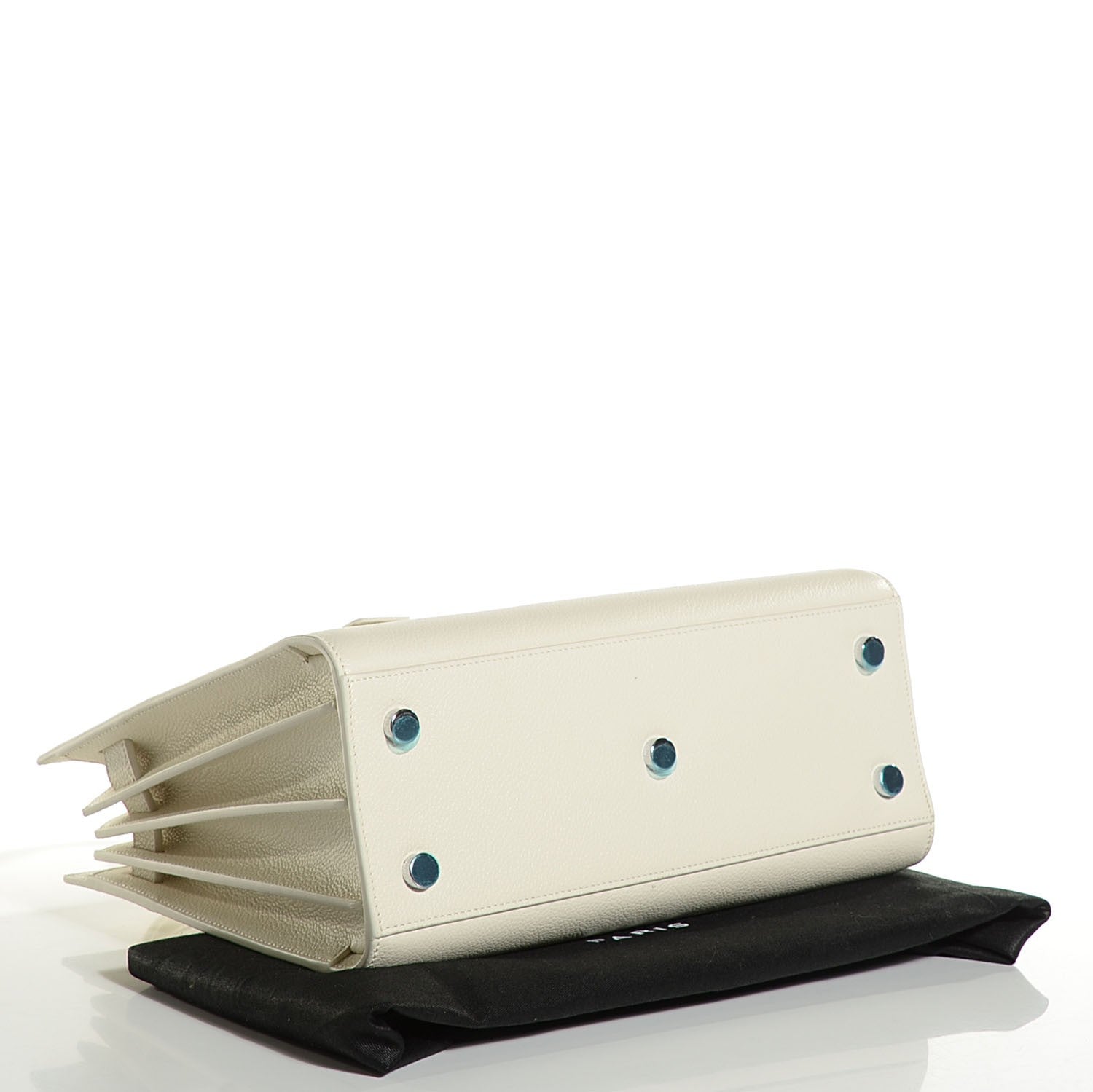 Saint Laurent Grained Calfskin Baby Sac De Jour Dove White 4 of 8