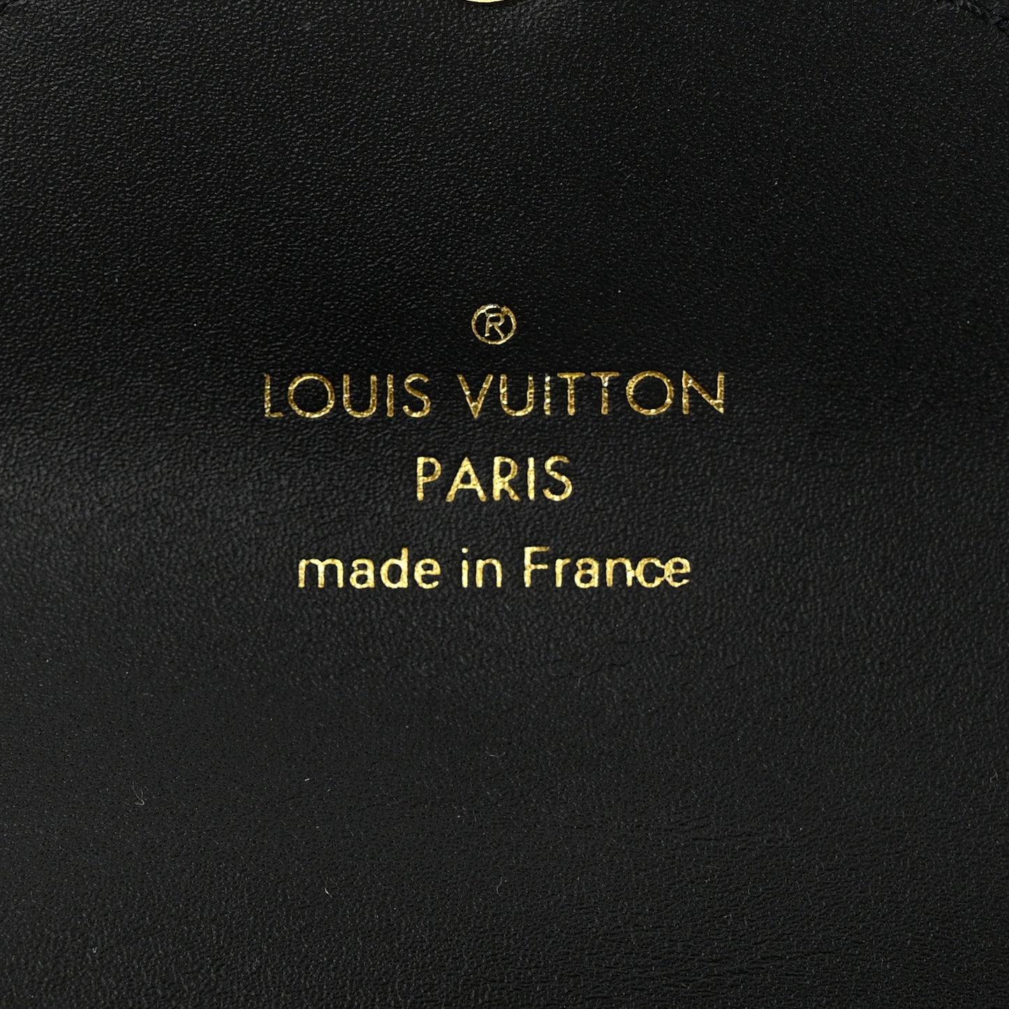 Calfskin Monogram Embossed Utility Coin Purse Black