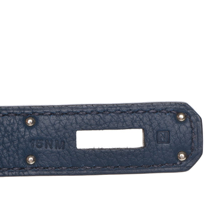 Hermes Taurillon Clemence Birkin 35 Bleu De Prusse 18 of 24