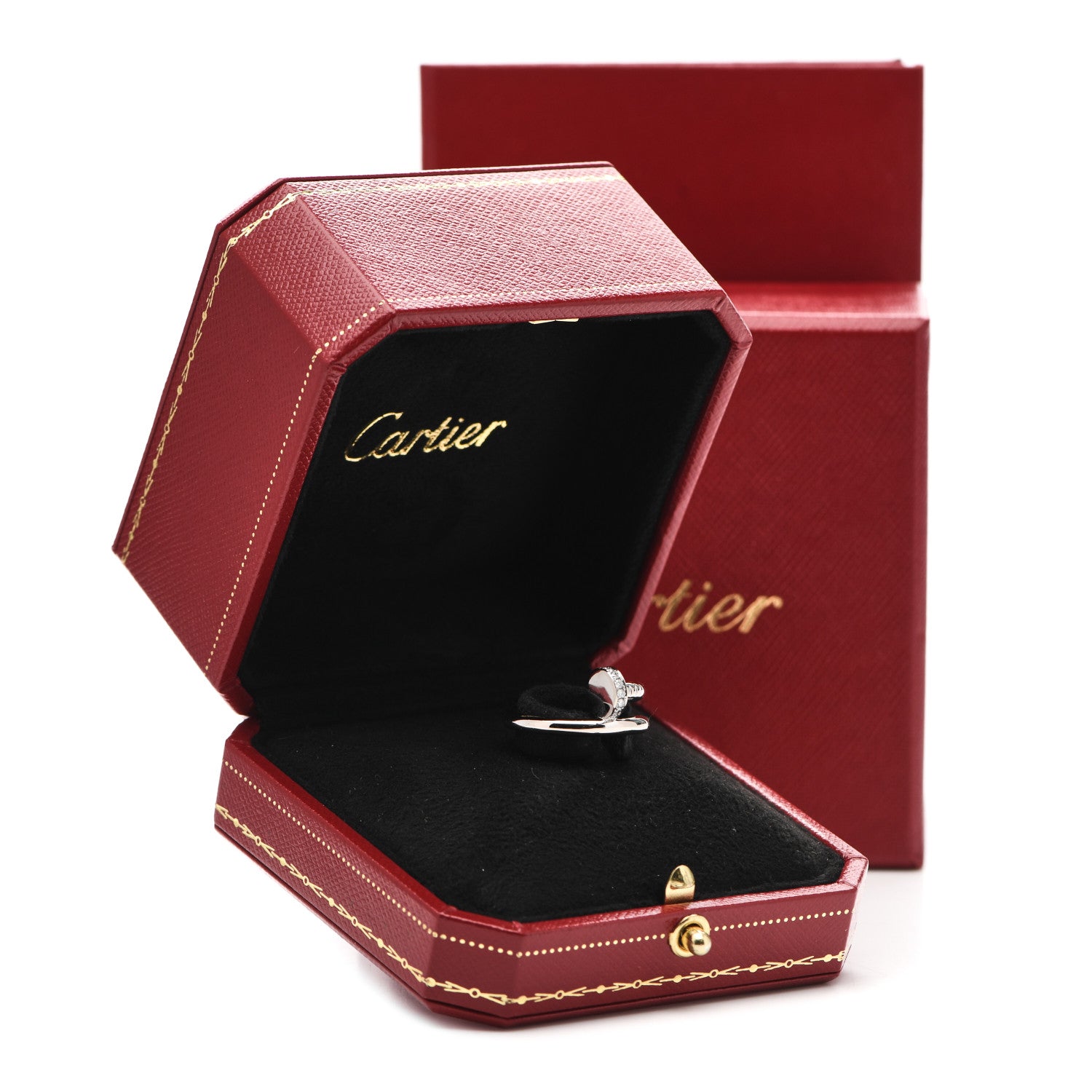 Cartier 18K White Gold Diamond Juste Un Clou Ring 49 4.75 7 of 7