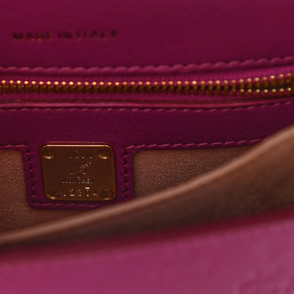 MCM Calfskin Ottomar Monogram Trisha Shoulder Bag Purple 8 of 10