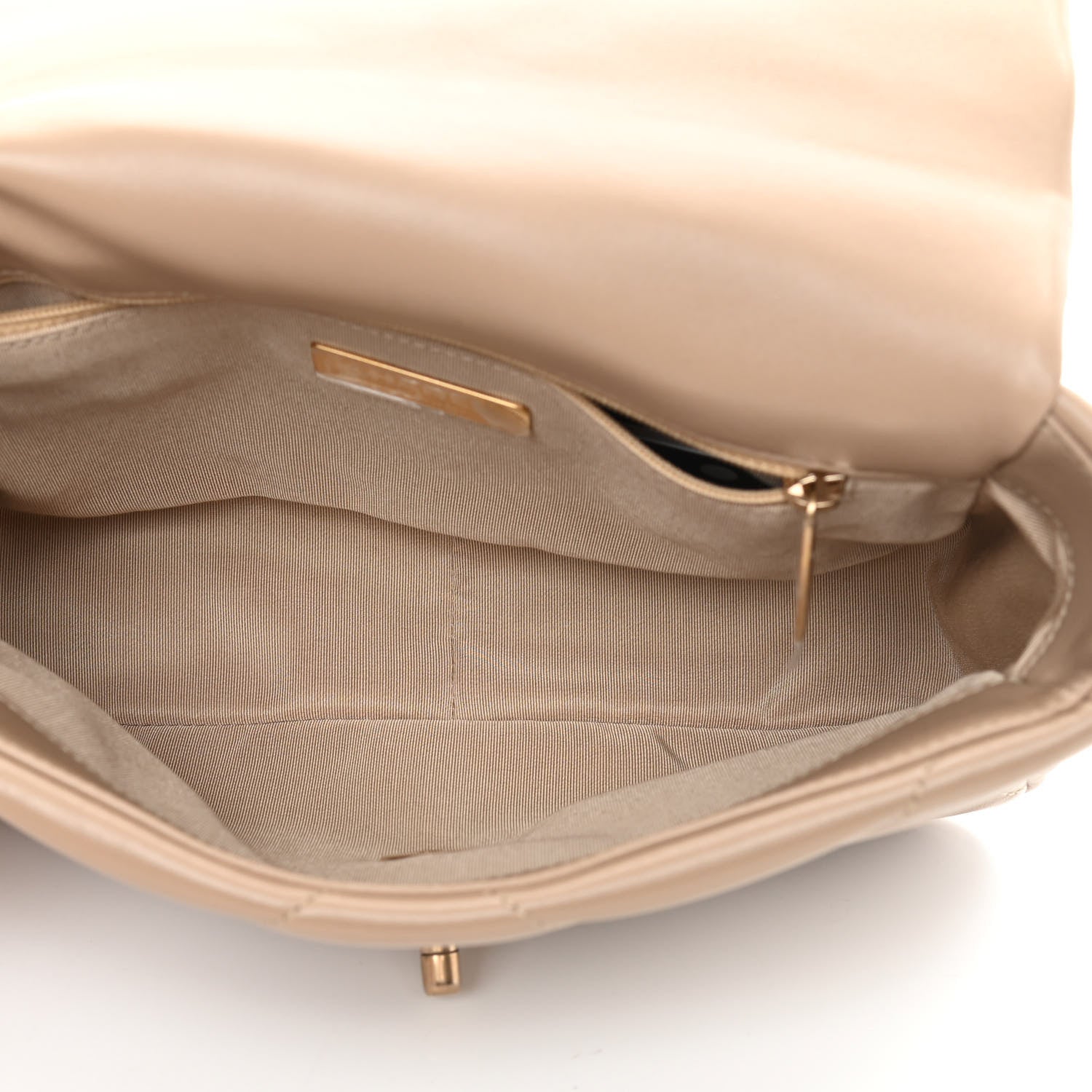 Chanel Lambskin Quilted Medium Chanel 19 Flap Dark Beige 5 of 11