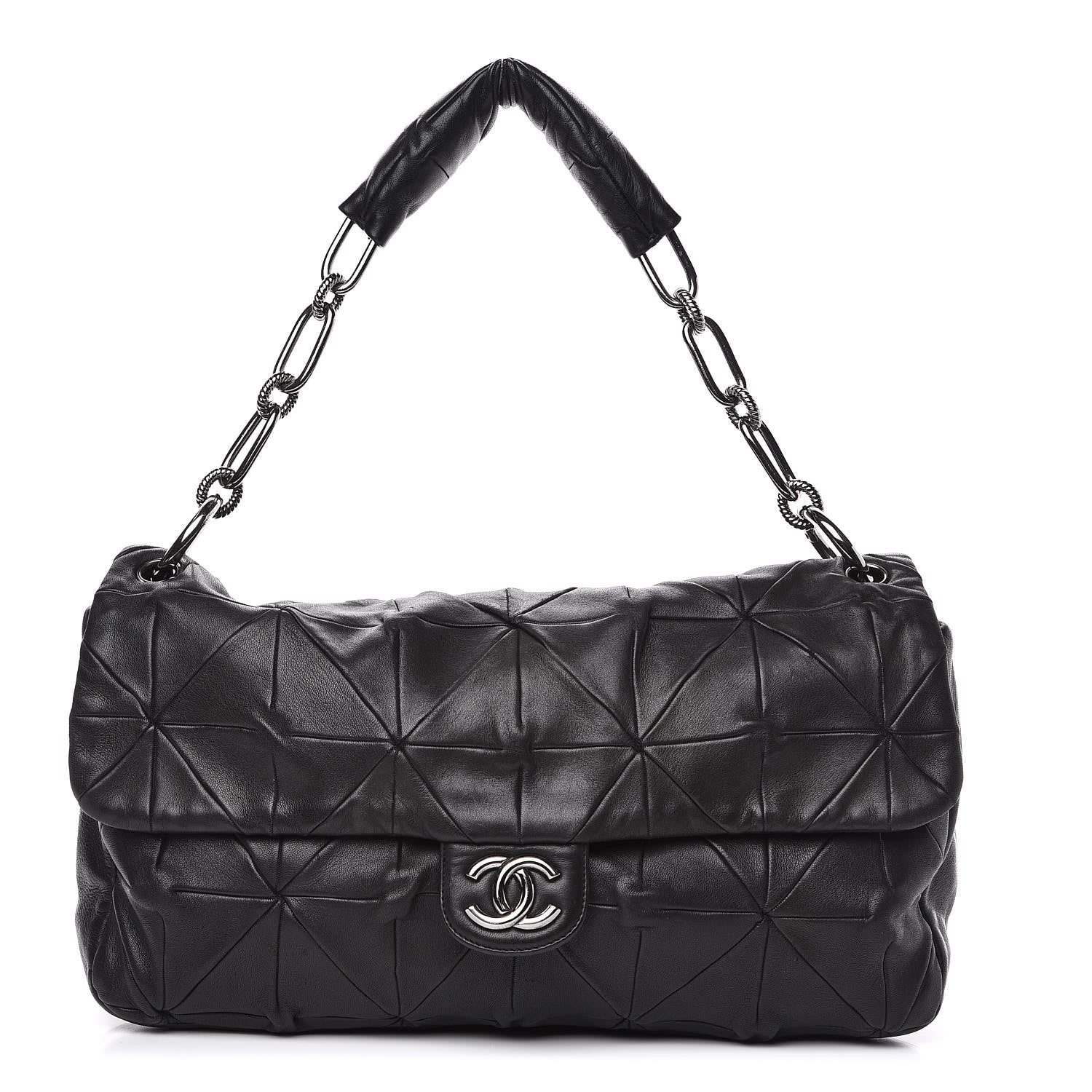 Chanel Lambskin Quilted Soft Squares Origami Flap Black 1 of 14