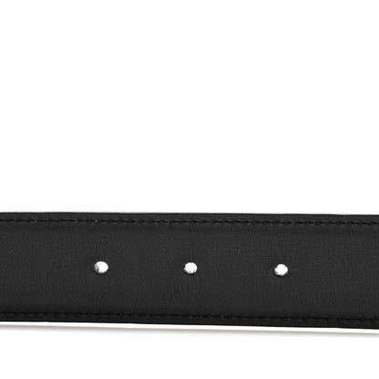 Hermes Swift Epsom 24mm Mini Constance H Belt 75 30 Black Etoupe 3 of 5