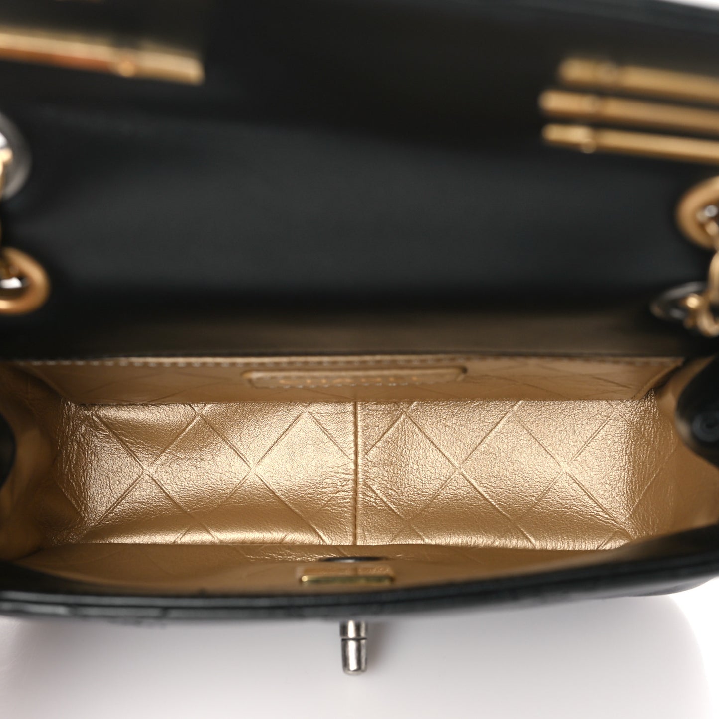 Lambskin Quilted Mini Coco Clips Single Flap Black